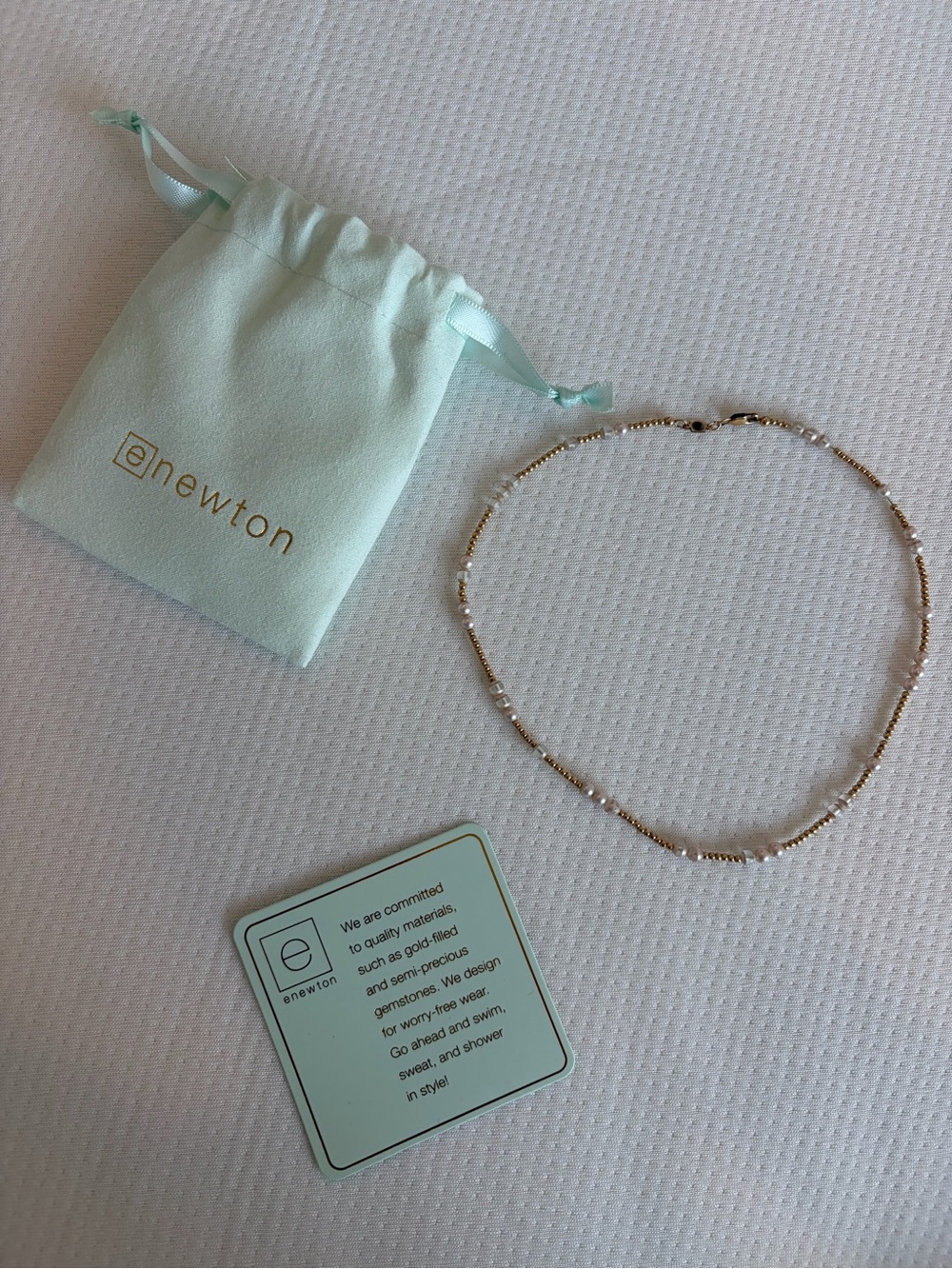 enewton Hope Unwritten 15” Pearl and gold choker